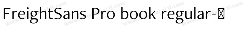 FreightSans Pro book regular字体转换